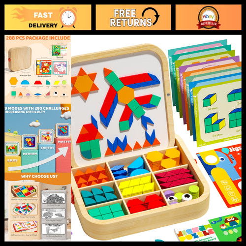 288 pcs wooden magnetic - wooden,